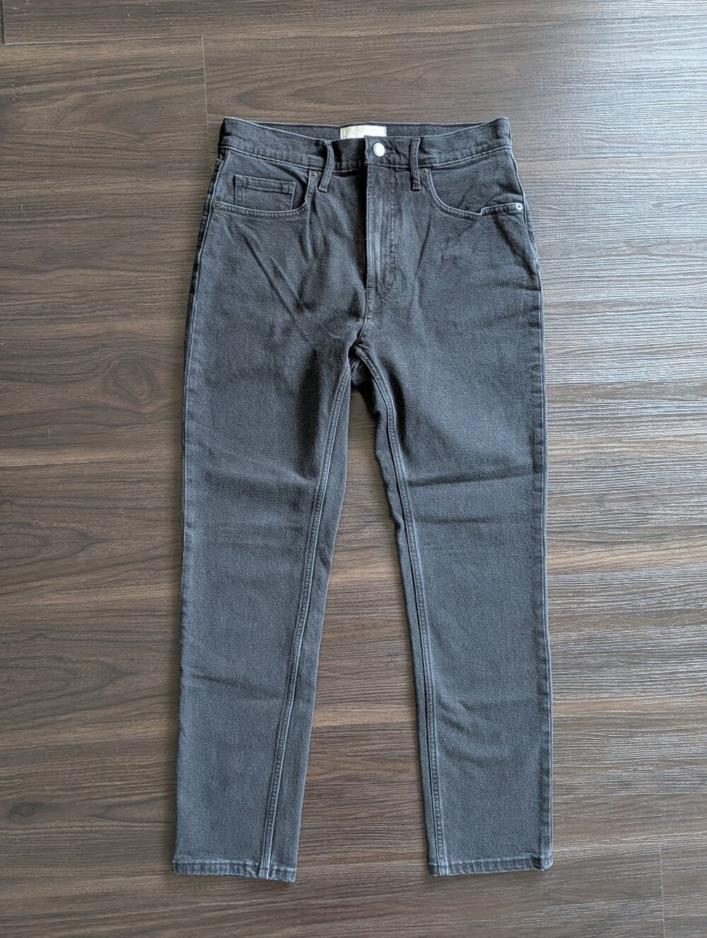 Everlane Original Cheeky Straight Leg Jean Organic Cotton Washed Black 28